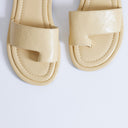 Topshop Sandra flat sandal mule in buttermilk