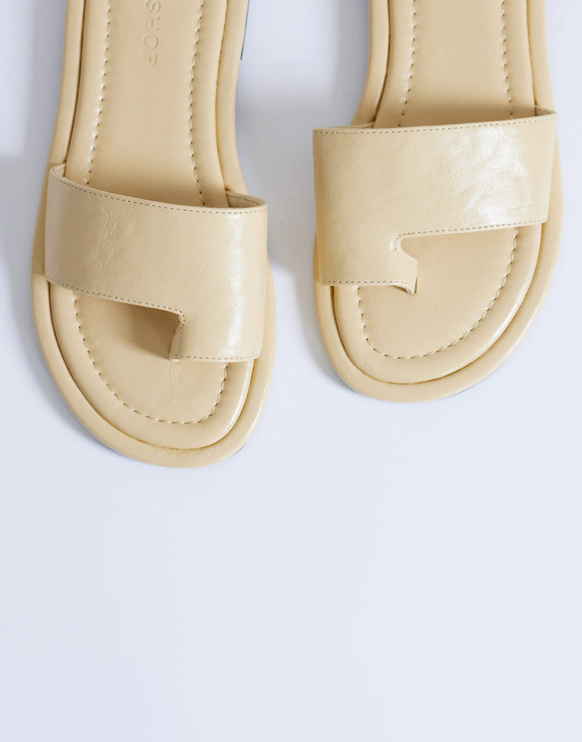 Topshop Sandra flat sandal mule in buttermilk