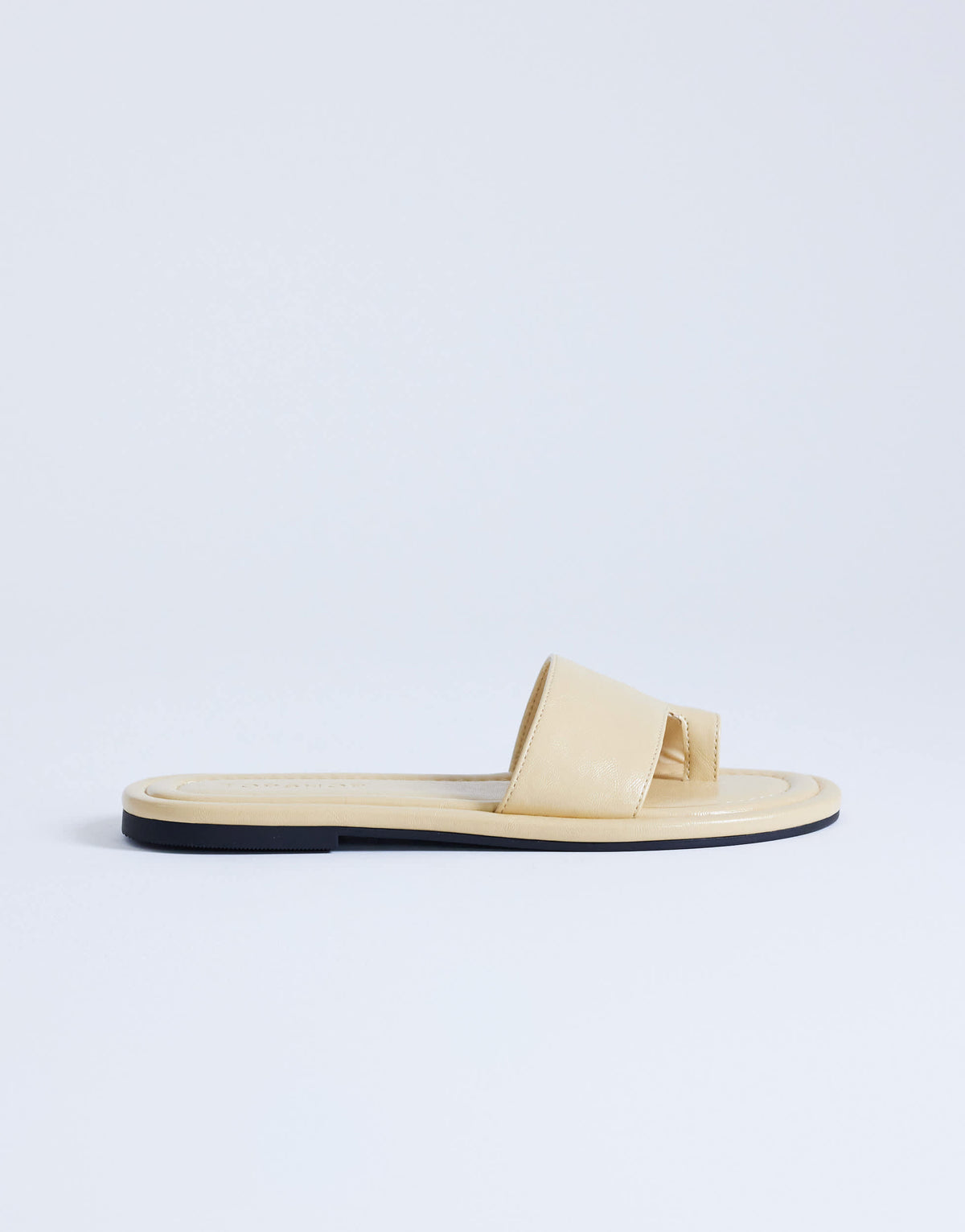 Topshop Sandra flat sandal mule in buttermilk