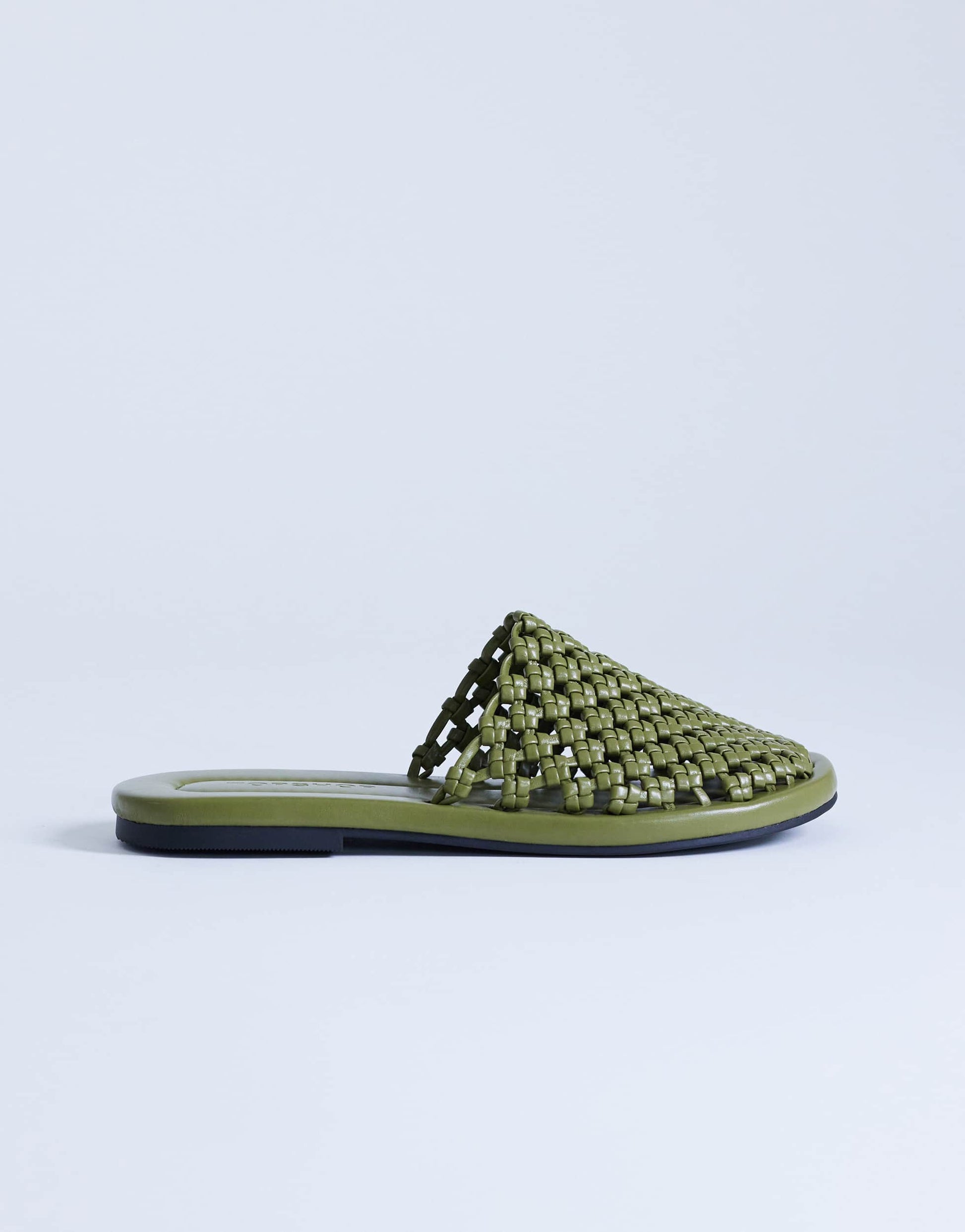 Topshop Bibi woven mule in olive