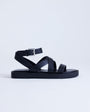 Topshop Sasha strappy flat sandal in black