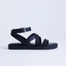 Topshop Sasha strappy flat sandal in black