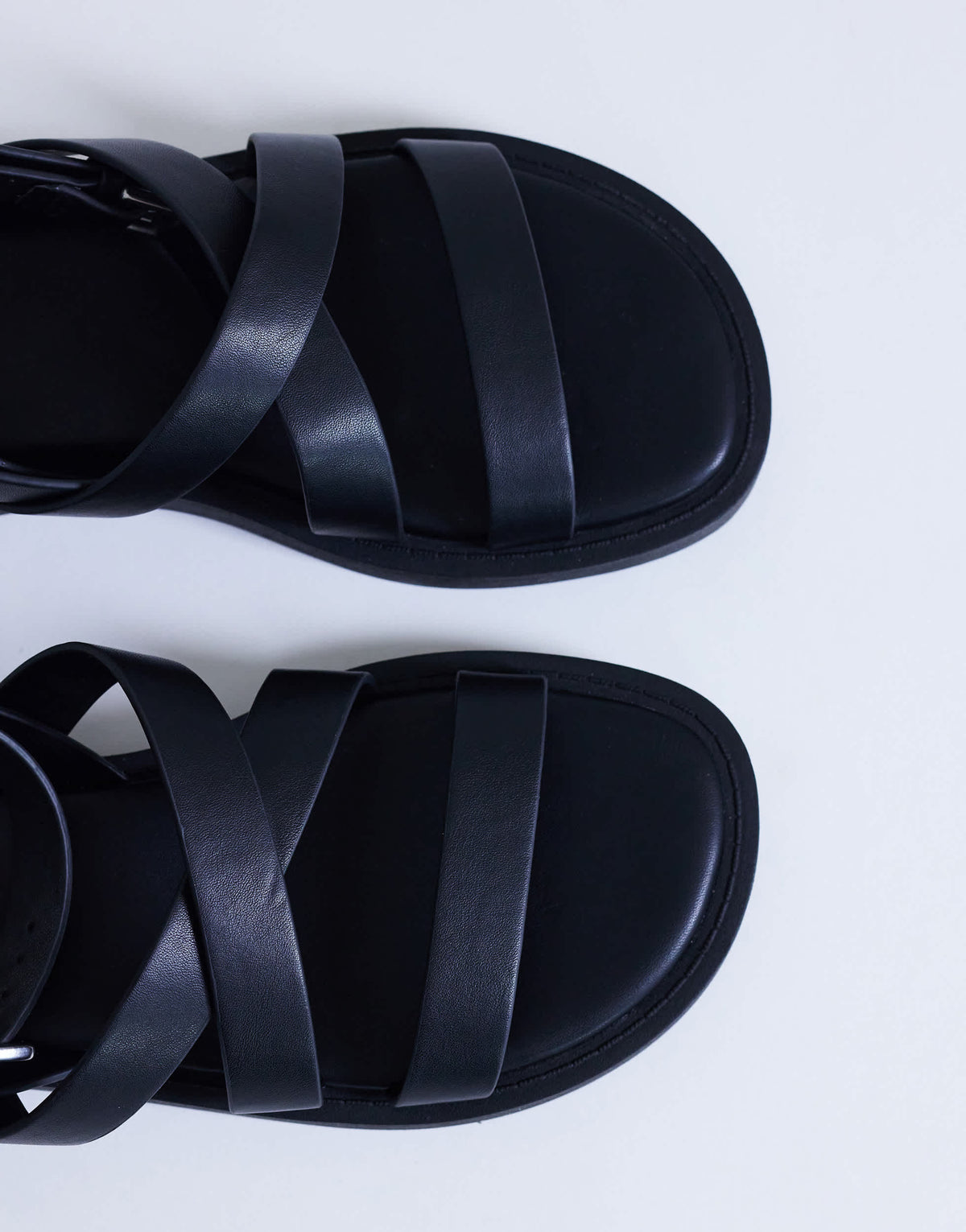 Topshop Sasha strappy flat sandal in black