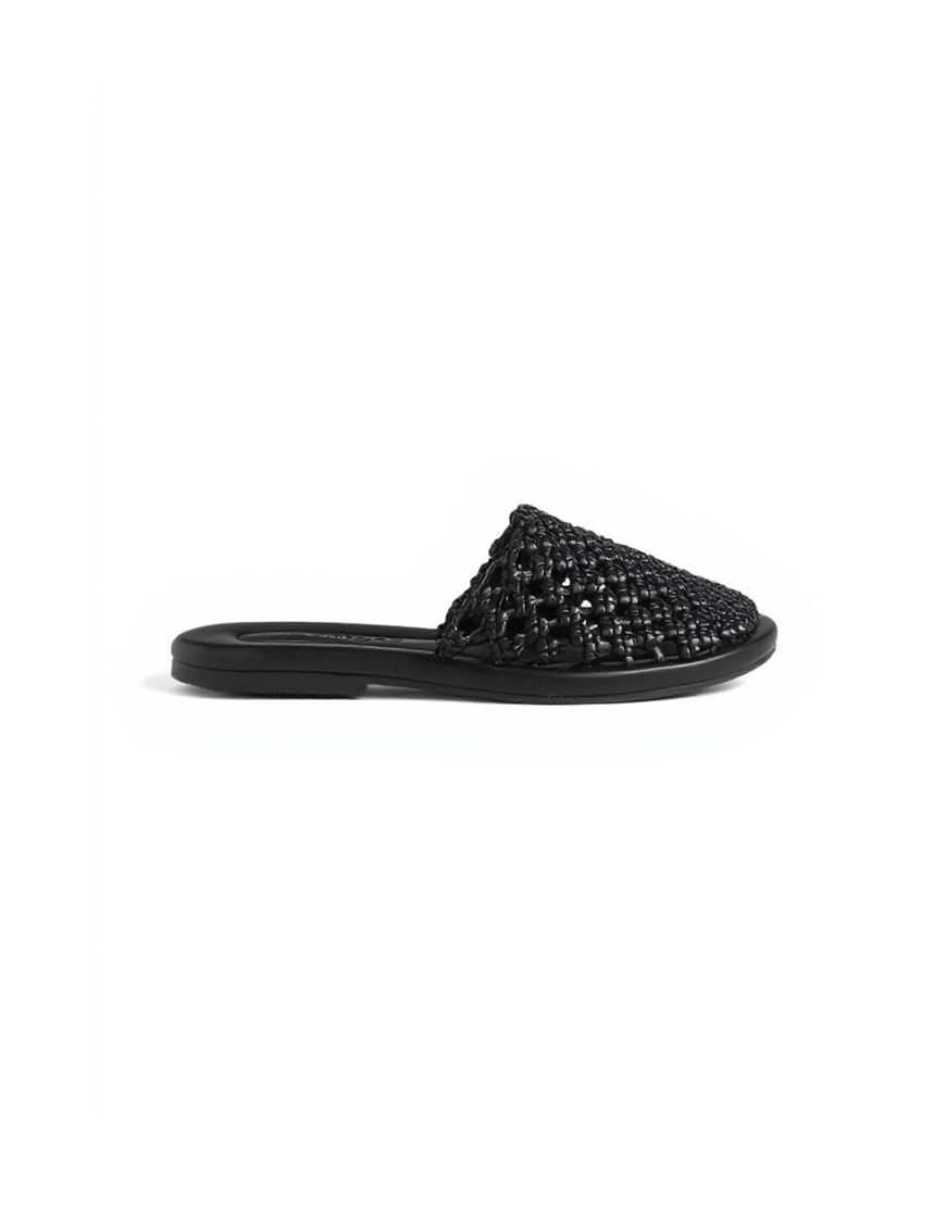 Topshop Bibi woven mule in black