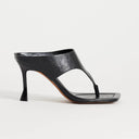 Topshop Elodie toe thong heeled mule in black