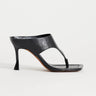 Topshop Elodie toe thong heeled mule in black