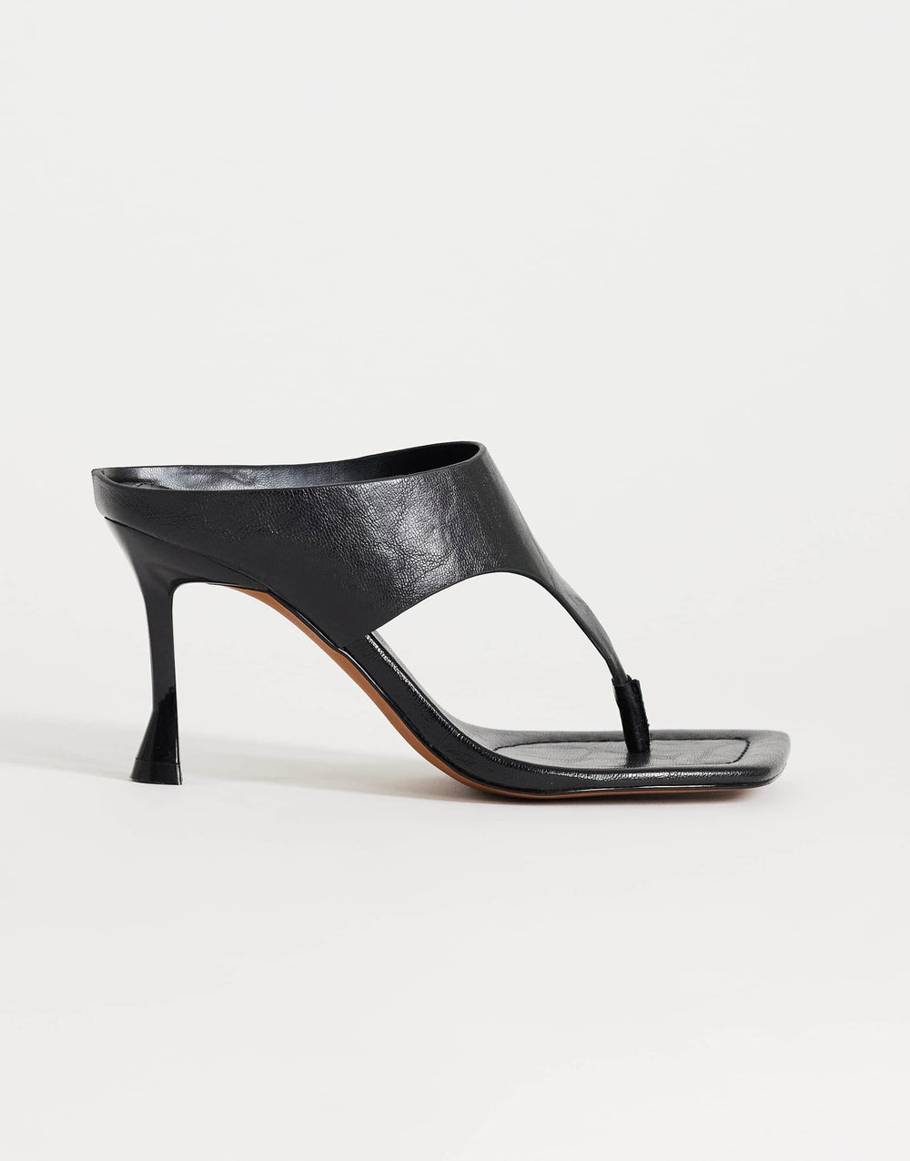 Mules à talon moyen Topshop Elodie à bout ouvert, couleur noire