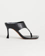 Topshop Elodie toe thong mid heeled mule in black