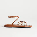 Topshop Emma strappy flat sandal in tan