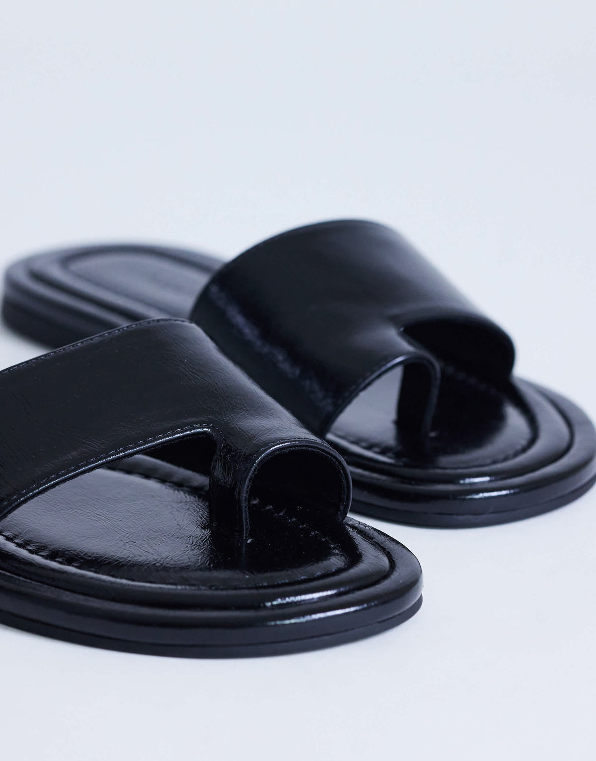 Topshop Sandra flat sandal mule in black