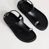 Topshop Elsie hardware footbed sandal in black