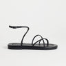 Topshop Emma strappy flat sandal in black