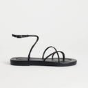 Topshop Emma strappy flat sandal in black