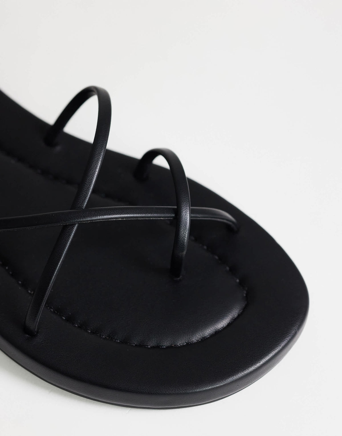 Topshop Emma strappy flat sandal in black