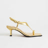 Sandales à talon avec boucle d'orteil Topshop Selina dorées à nouer