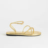 Topshop Emma strappy flat sandal in gold