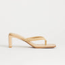 Topshop Sadie toe thong heel in camel