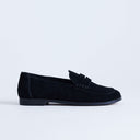 Topshop Charlie real leather flat loafer in black suede