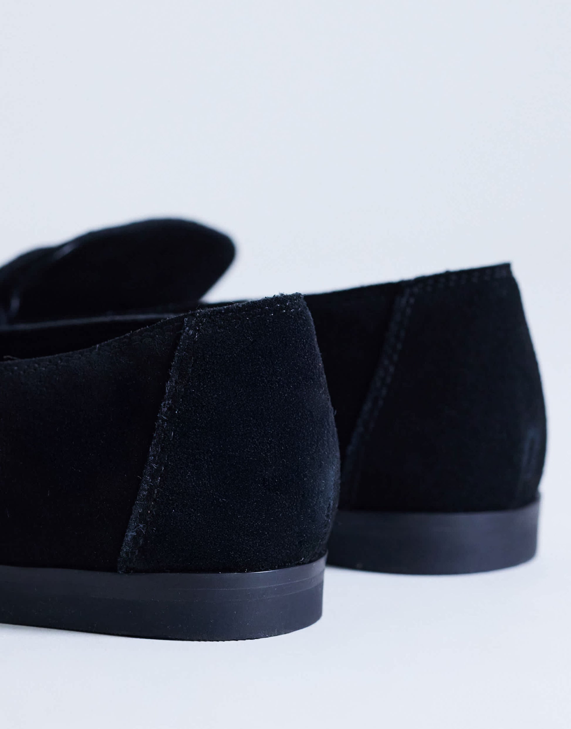 Topshop Charlie real leather flat loafer in black suede