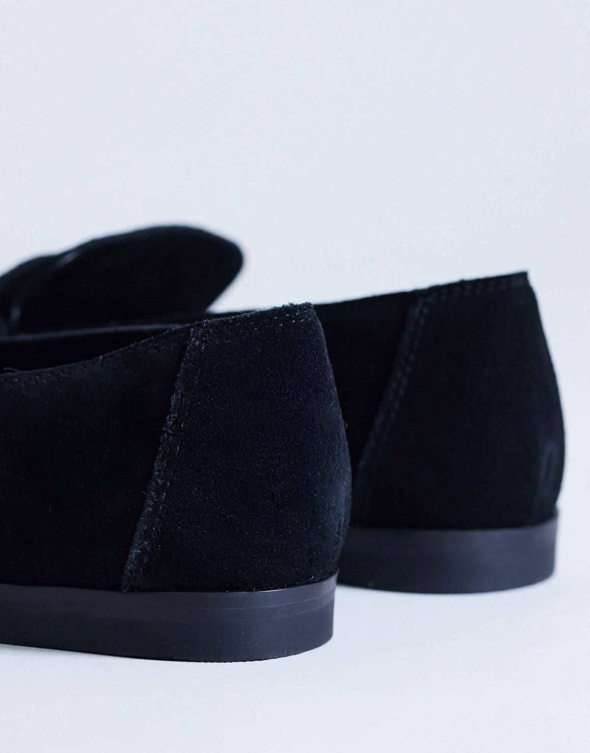 Topshop Charlie real leather flat loafer in black suede