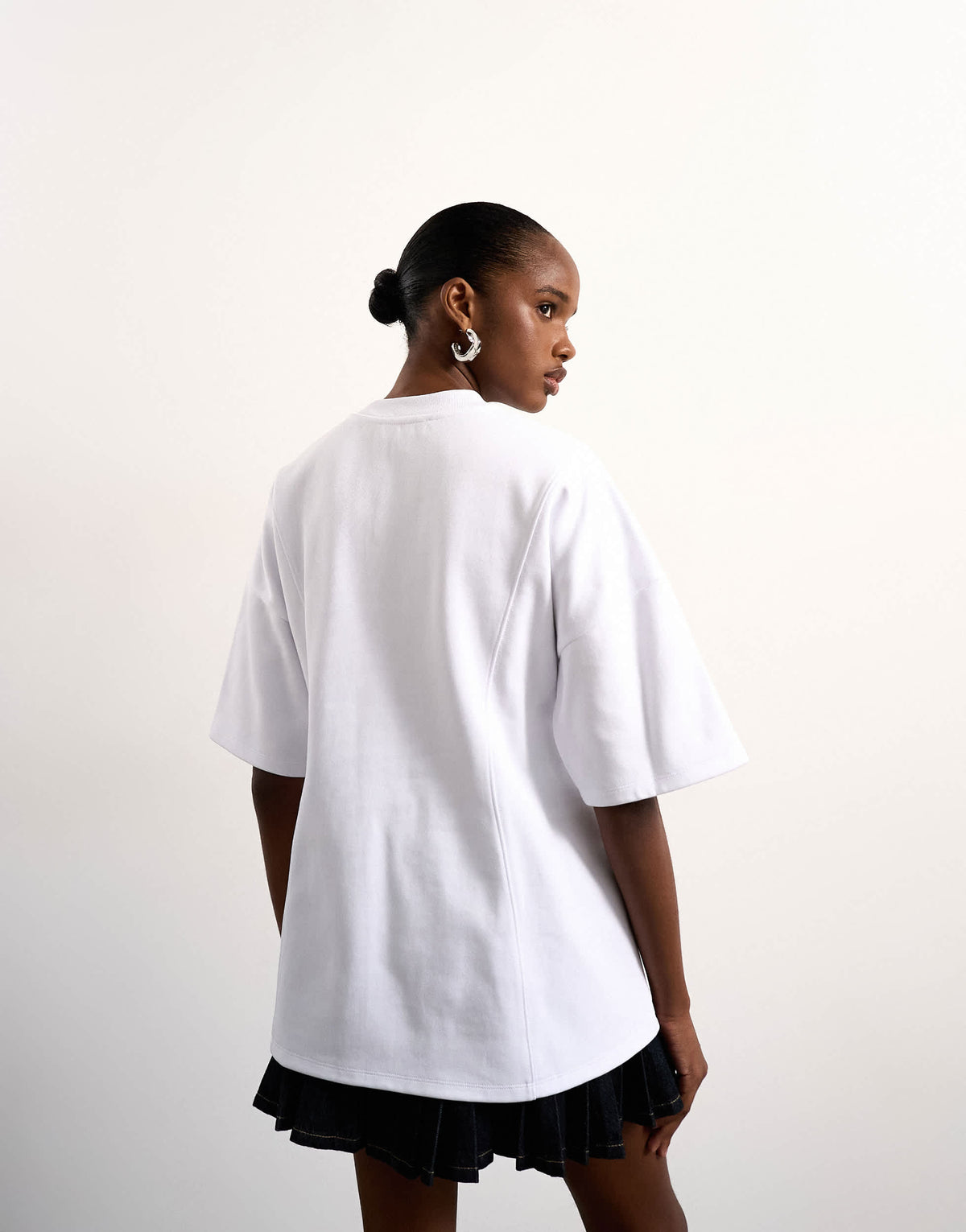 Tolu Coker x Topshop seam tie detail tee design in ecru