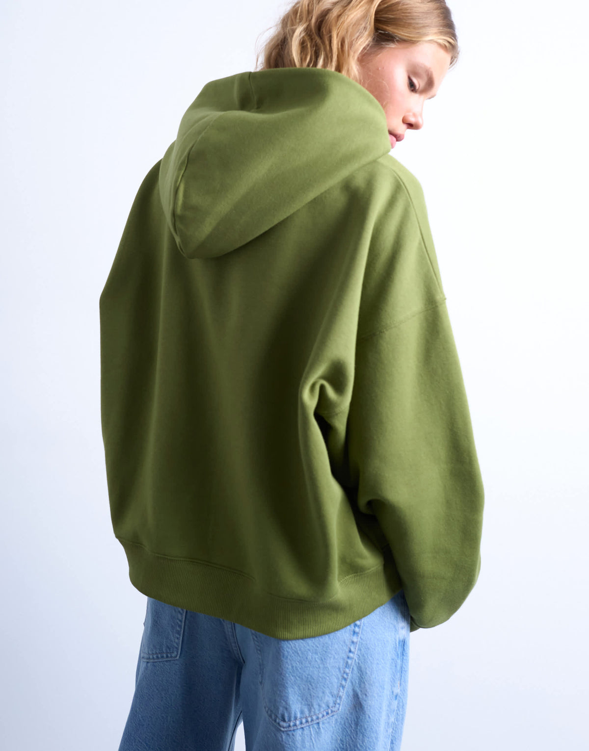 Topshop ultimate hoodie in green