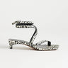 Sandales à talon mi-haut et fines brides Topshop Sophie en cuir véritable imprimé dalmatien