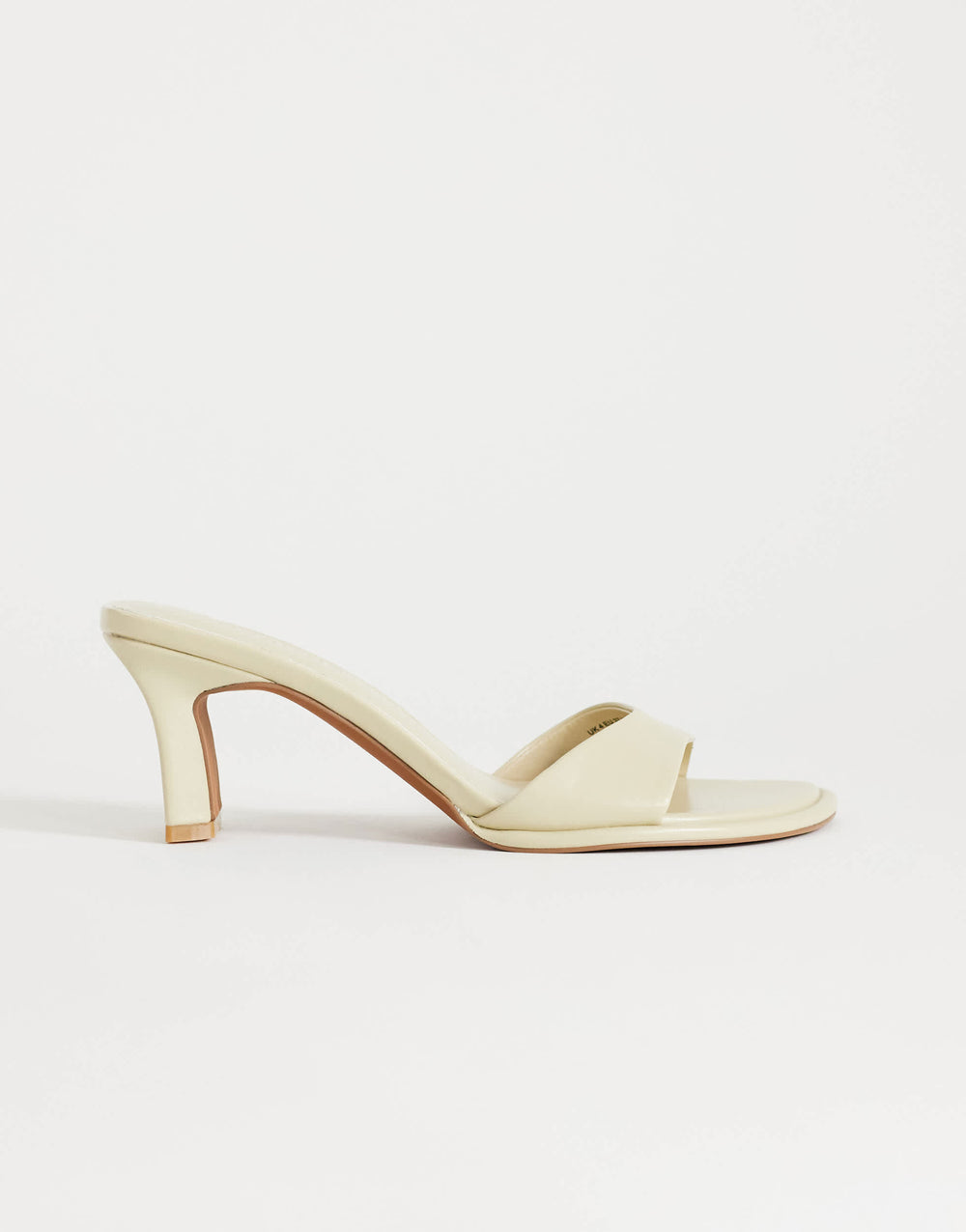 Topshop Ari mule mid heeled sandal in off white
