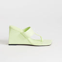 Topshop Archer toe thong wedge heel in lime