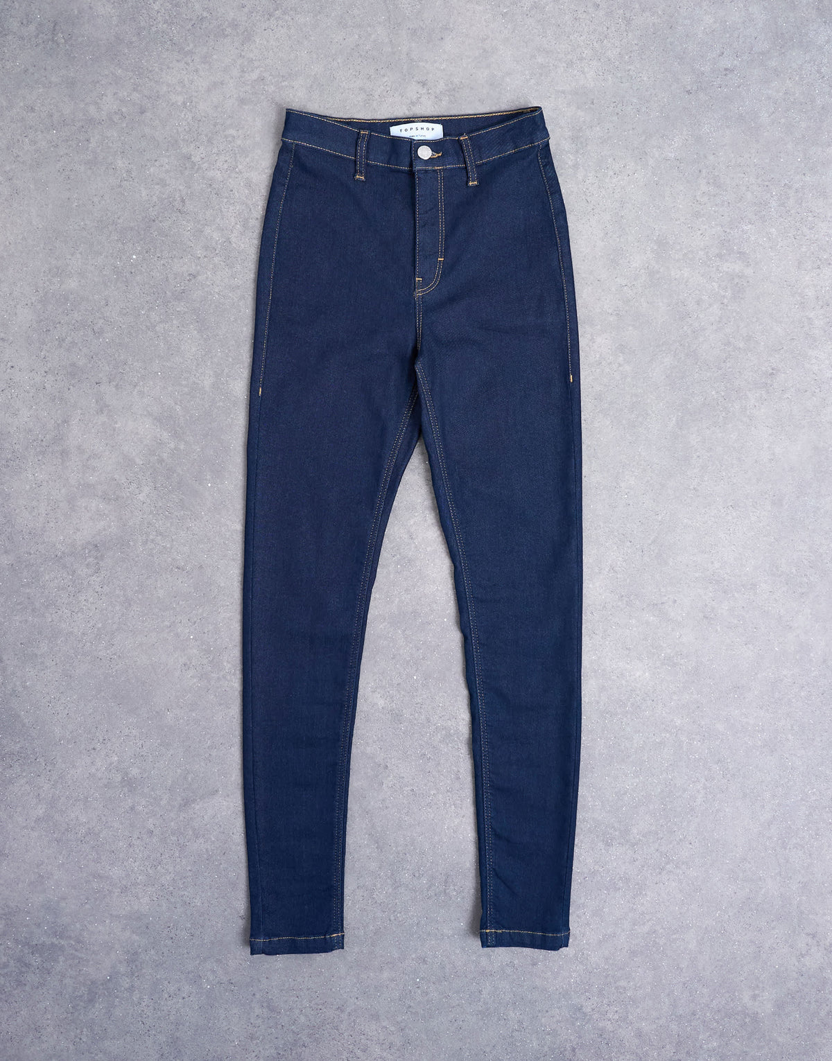 Topshop high rise skinny jean in indigo rinse
