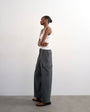 Topshop tailored cargo trouser in charcoal