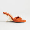 Topshop Esme mule with clear wedge heel in orange