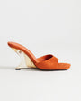 Topshop Esme mule with clear wedge high heel in orange
