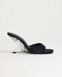 Topshop Esme mule with clear wedge high heel in black