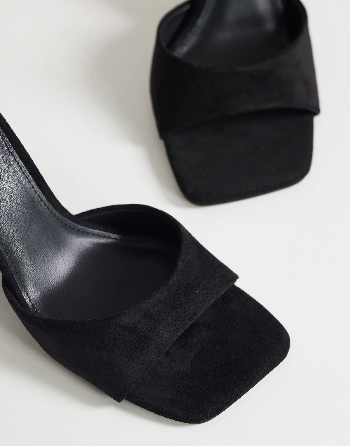 Topshop Esme mule with clear wedge high heel in black
