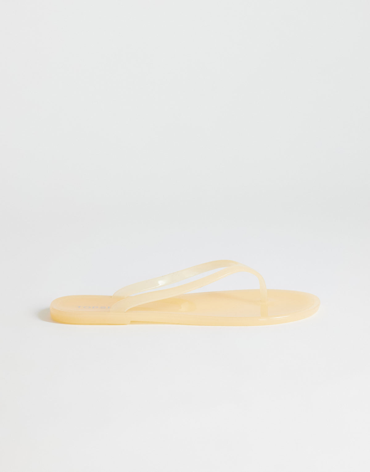 Topshop Elias jelly flip flop in buttermilk
