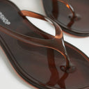 Tongs en caoutchouc marron Elias de Topshop
