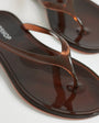 Topshop Elias jelly flip flop in brown