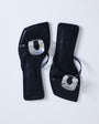 Topshop Rolo hardware detail flat sandal in black