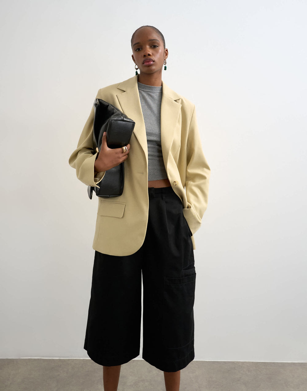 Topshop : ensemble assorti avec blazer ample « Chuck » couleur pierre