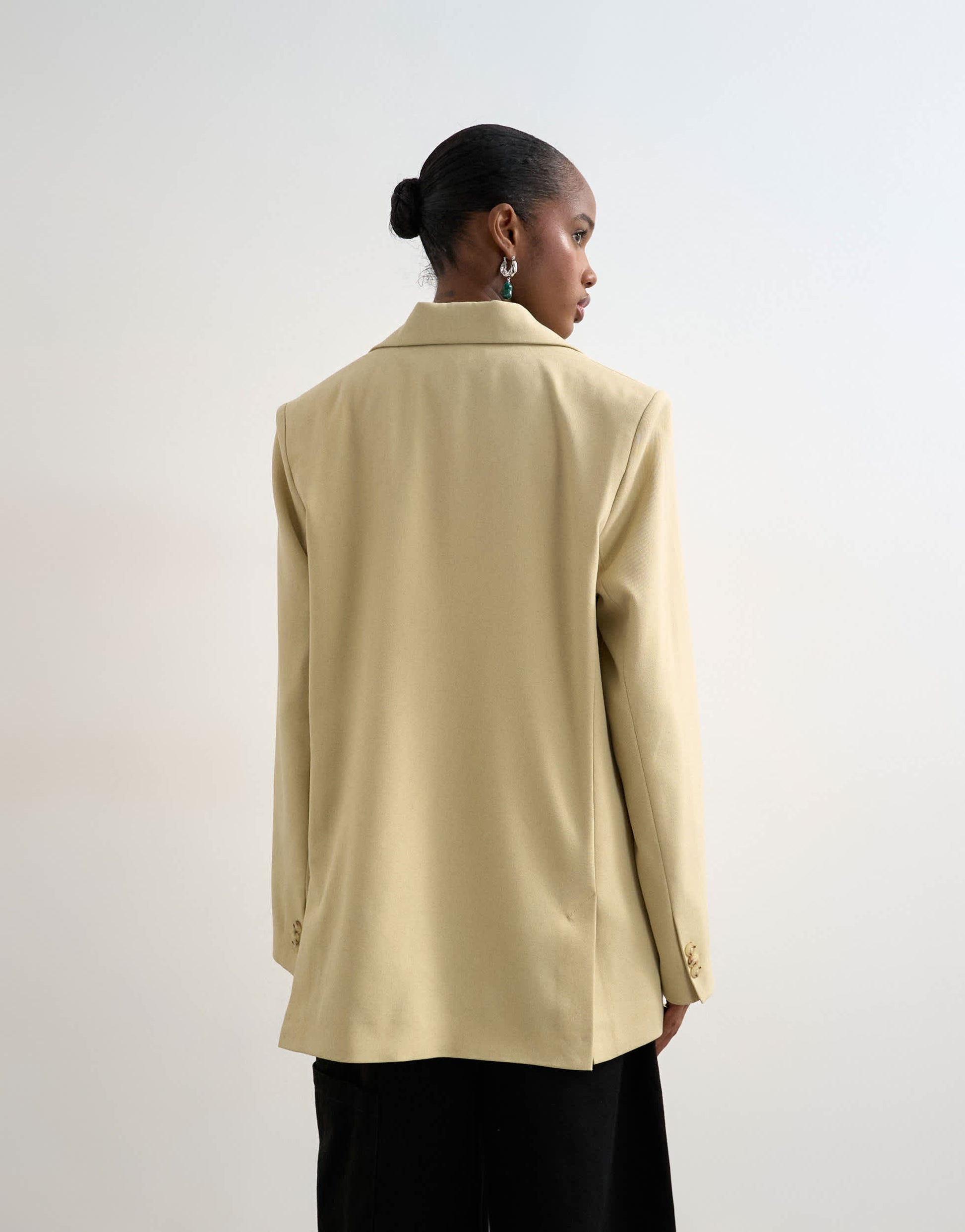 Topshop co ord slouchy chuck on blazer in stone