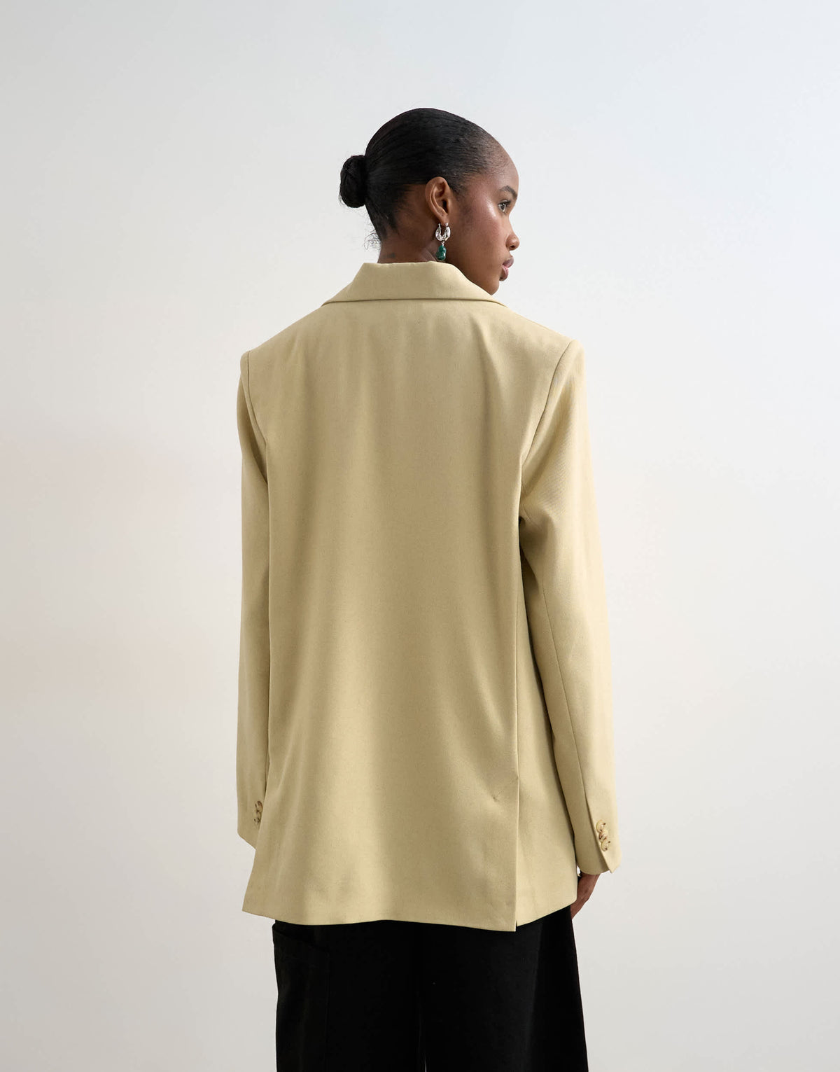 Topshop co ord slouchy chuck on blazer in stone