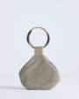 Topshop Cherry small metal handle grab bag in gold diamante