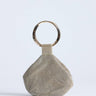 Topshop Cherry small metal handle grab bag in gold diamante