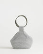Topshop Cherry metal handle grab bag in silver diamante