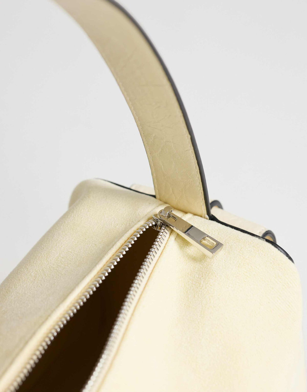 Topshop Sabrina medium suedette shoulder bag with pockets in cream