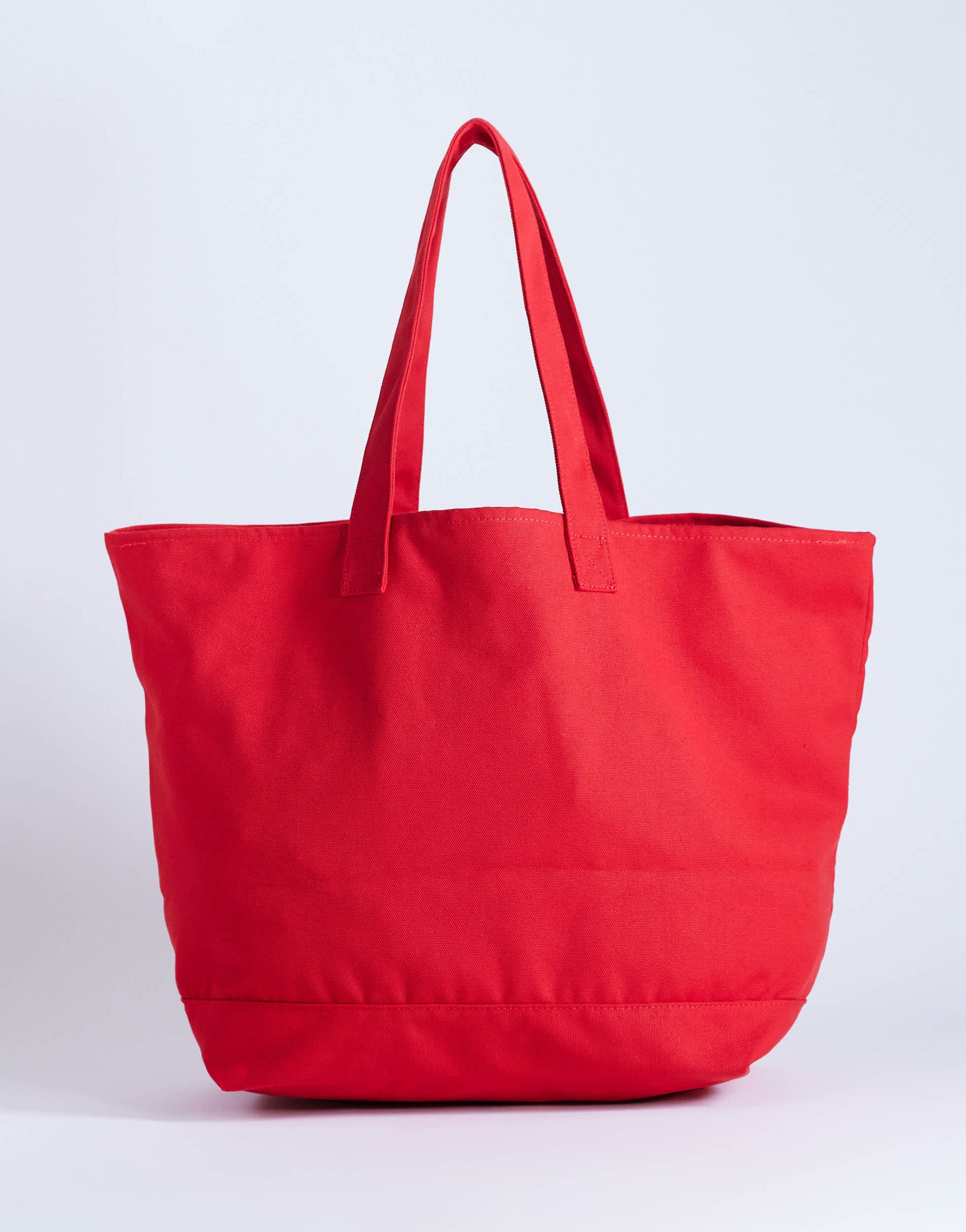 Topshop large canvas tote bag in red