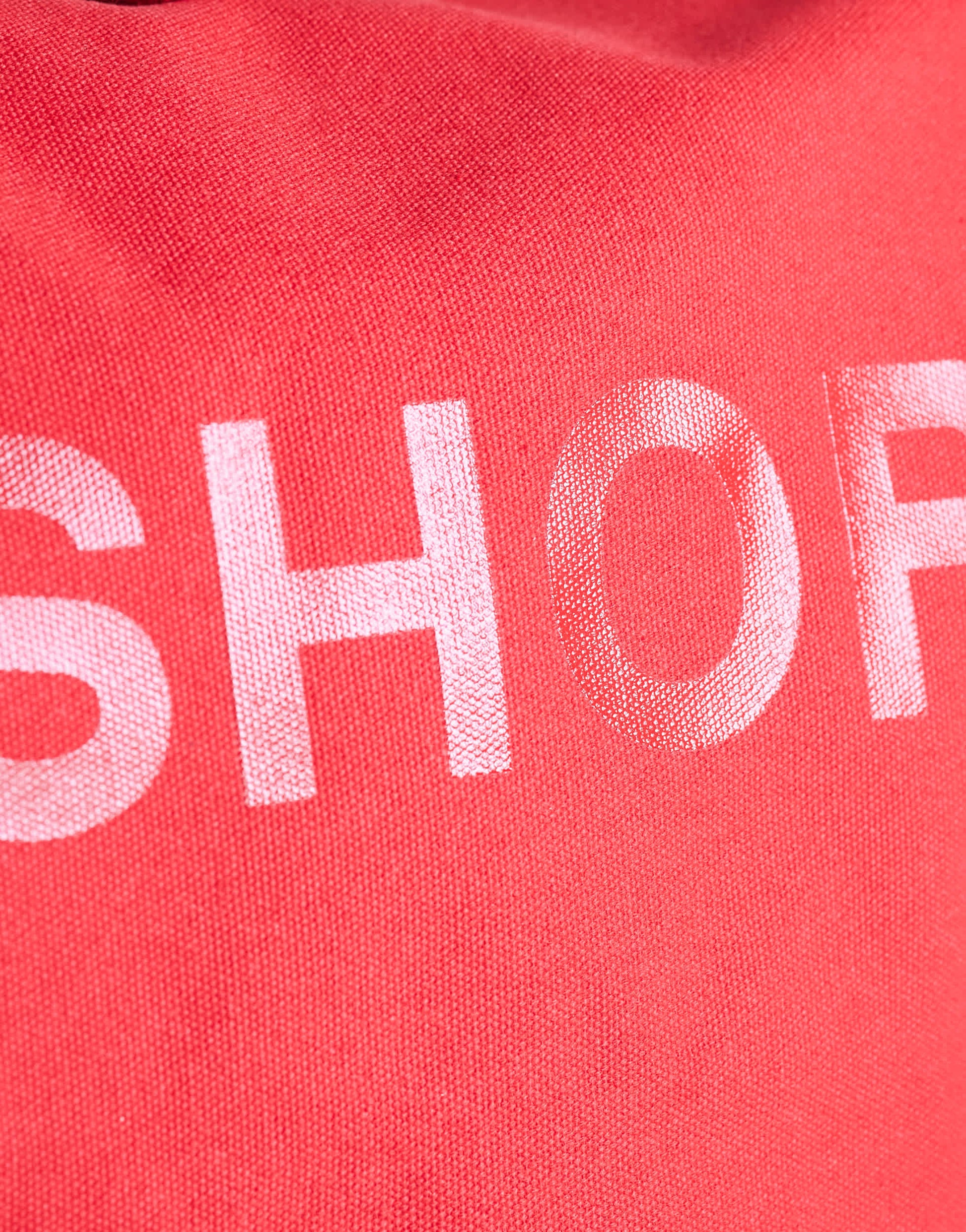 Topshop large canvas tote bag in red