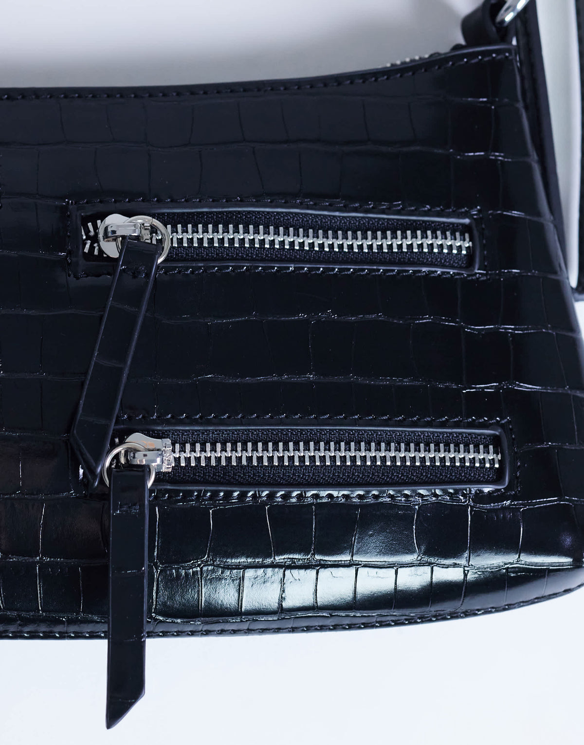 Topshop Sydney pocket shoulder bag in black