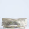 Topshop Prince Chainmail oversized clutch bag in gold